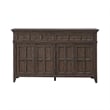 Pemberly Row Modern / Contemporary Wood Buffet in Saddle Brown