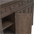 Pemberly Row Modern / Contemporary Wood Buffet in Saddle Brown