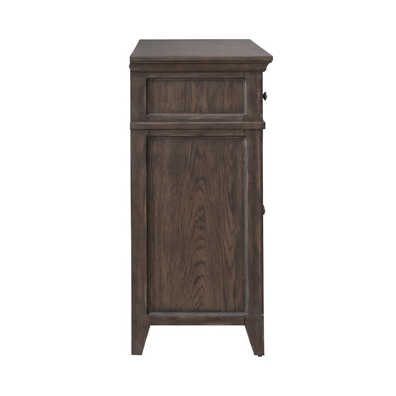 Pemberly Row Modern / Contemporary Wood Buffet in Saddle Brown