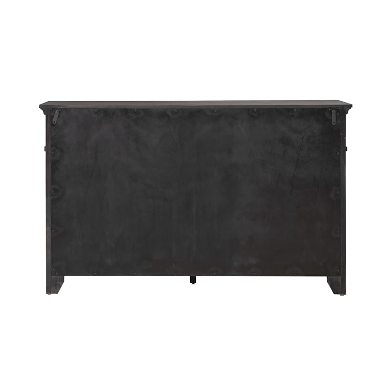 Pemberly Row Modern / Contemporary Wood Buffet in Saddle Brown