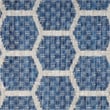 Pemberly Row Modern Reversible Ind/Outd 8' x Round Blue Area Rug