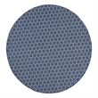 Pemberly Row Modern Reversible Ind/Outd 8' x Round Blue Area Rug