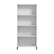 Pemberly Row Contemporary 4 Shelf Bookcase - Engineered Wood