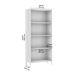 Pemberly Row Contemporary 4 Shelf Bookcase - Engineered Wood