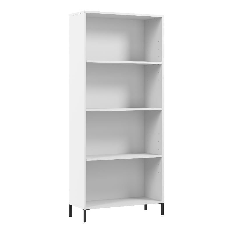 Pemberly Row Contemporary 4 Shelf Bookcase - Engineered Wood