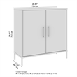 Pemberly Row Low Storage Cabinet with Doors - Engineered Wood