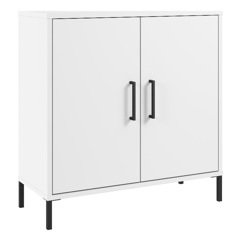 Pemberly Row Low Storage Cabinet with Doors - Engineered Wood