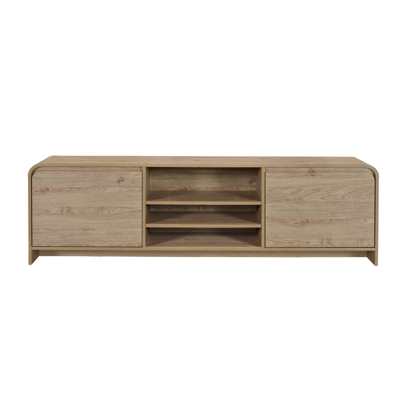 Pemberly Row Modern Wood TV Console for TVs up to 82