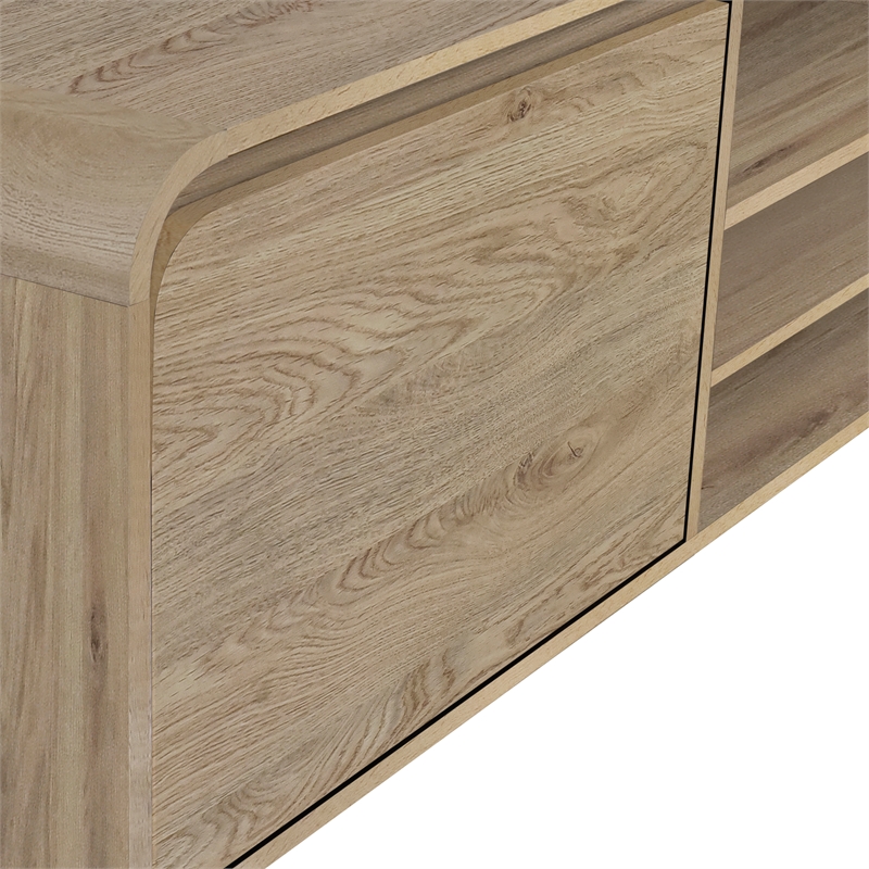 Pemberly Row Modern Wood TV Console for TVs up to 82