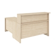 Pemberly Row 60W x 72D L Shaped Reception Desk in Natural Elm - Engineered Wood