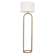 Pemberly Row Modern Radiant Aura Brass Ring Base Metal Floor Lamp