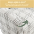 Pemberly Row Accent Chair with Ottoman in Gray and White Plaid Fabric