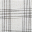 Pemberly Row Accent Chair with Ottoman in Gray and White Plaid Fabric