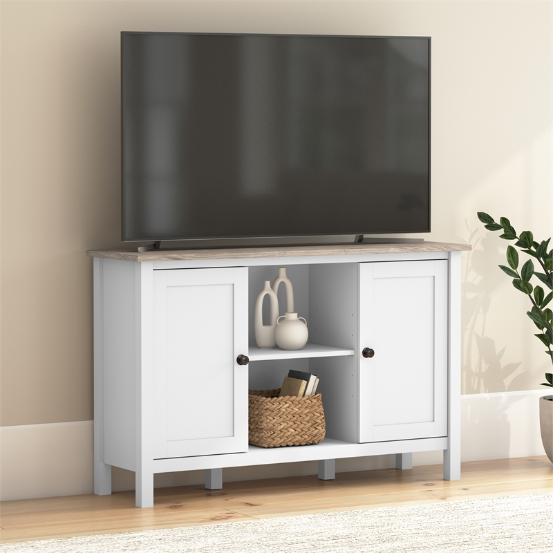 Pemberly Row 48W Tall TV Stand Media Console - Engineered Wood