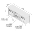 Pemberly Row 60W TV Stand with Doors and Shelves - Engineered Wood
