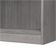 Pemberly Row Wood Universal Small 2 Bookshelf Bookcase Set - Platinum Gray