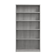 Pemberly Row Universal Tall 5 Shelf Bookcase in Platinum Gray - Engineered Wood