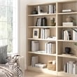 Pemberly Row Universal Tall 5 Shelf Bookcase in Natural Elm - Engineered Wood
