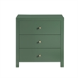 Pemberly Row Modern 3-drawer Vintage Green Painted Wood Nightstand