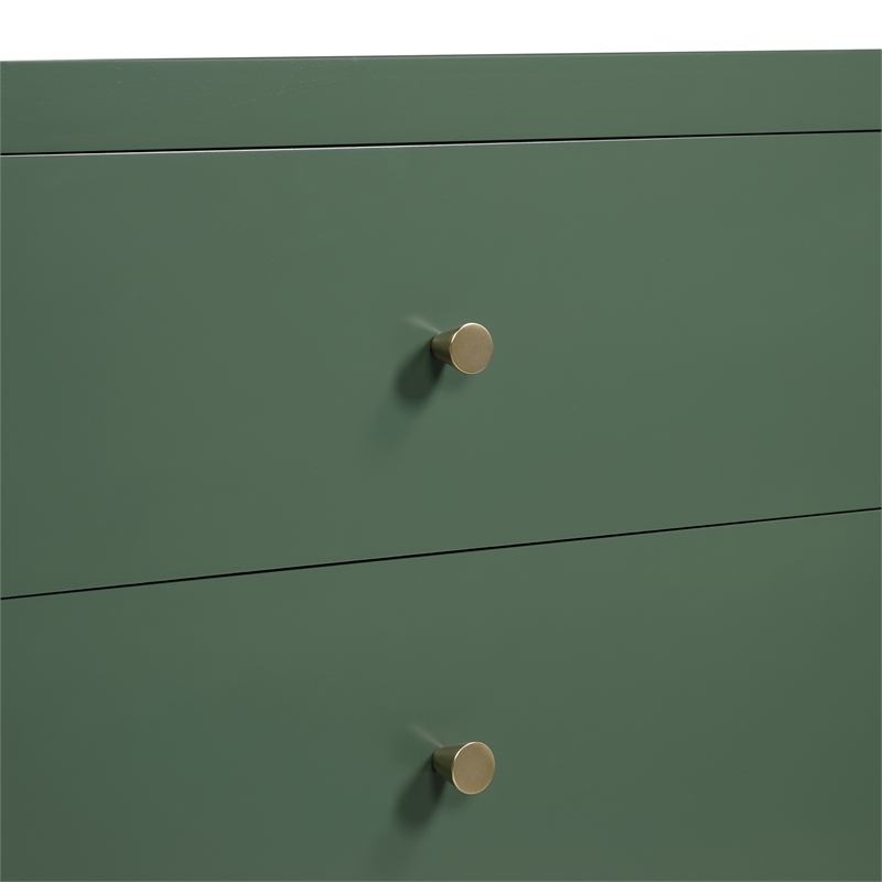 Pemberly Row Modern 3-drawer Vintage Green Painted Wood Nightstand