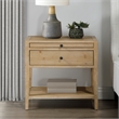 Pemberly Row Contemporary 1-drawer Natural Finish Wood Nightstand