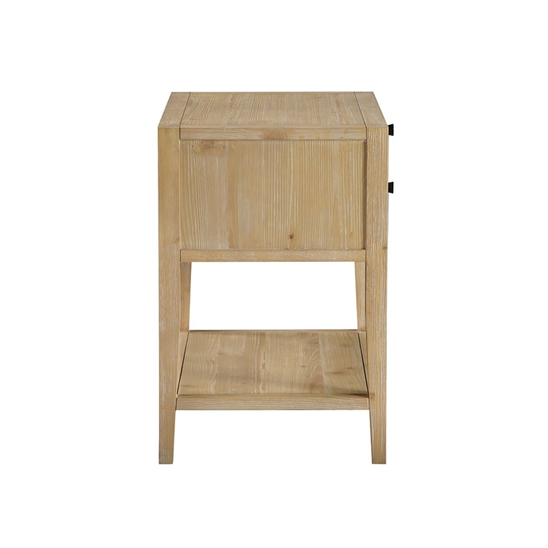 Pemberly Row Contemporary 1-drawer Natural Finish Wood Nightstand