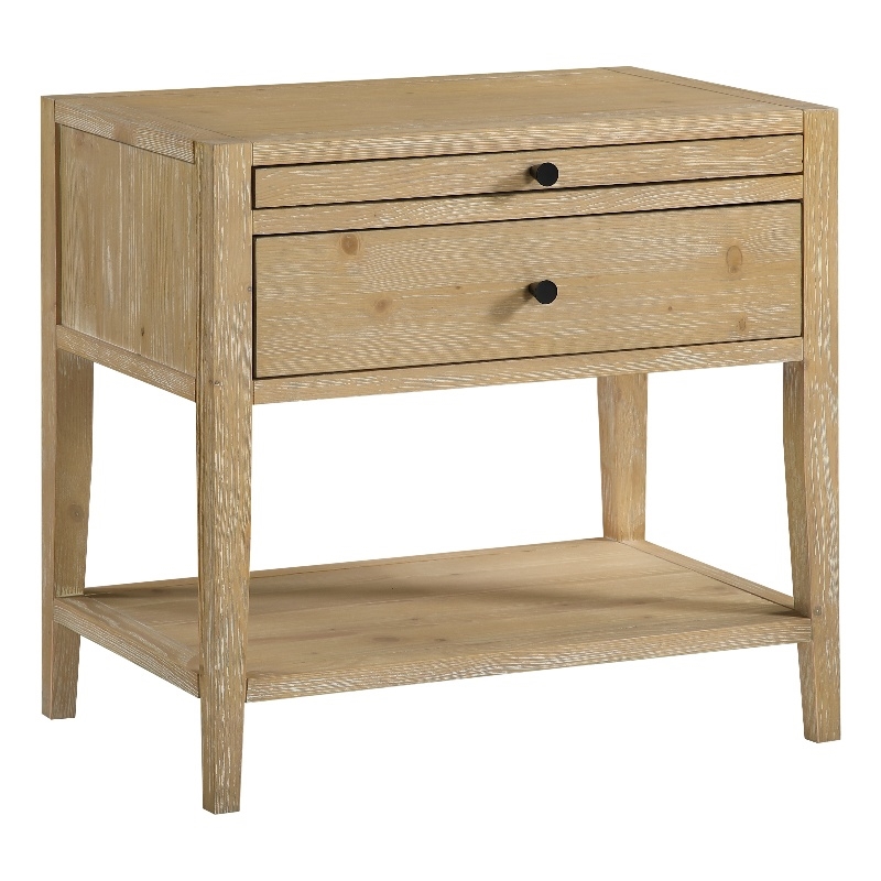 Pemberly Row Contemporary 1-drawer Natural Finish Wood Nightstand