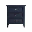Pemberly Row Contemporary 3-drawer Midnight Blue Wood Nightstand