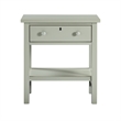 Pemberly Row Modern 1-Drawer Antique Gray Wood Storage Nightstand