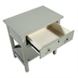 Pemberly Row Modern 1-Drawer Antique Gray Wood Storage Nightstand