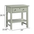Pemberly Row Modern 1-Drawer Antique Gray Wood Storage Nightstand