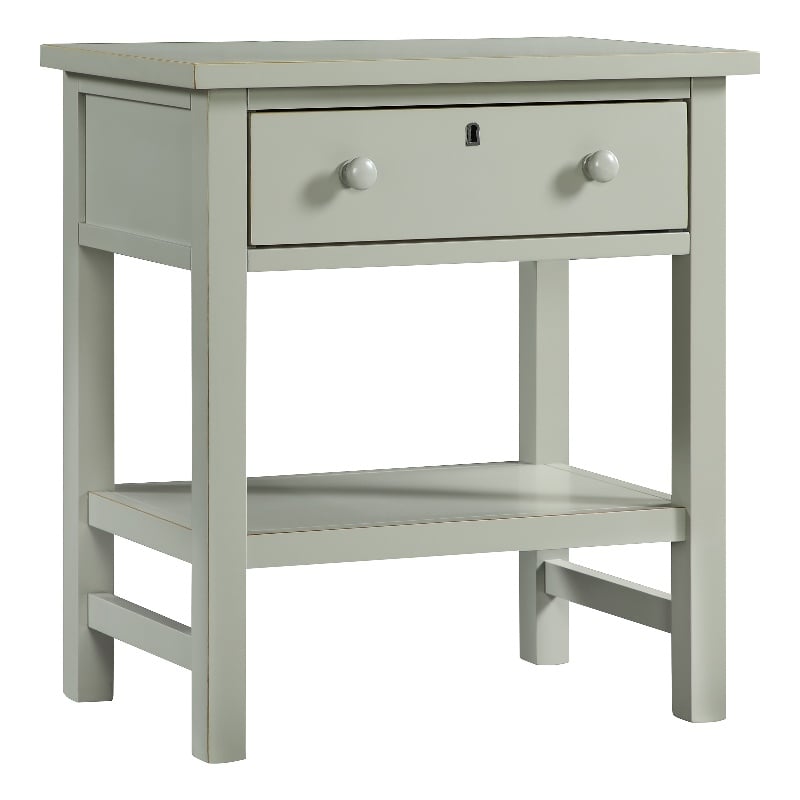 Pemberly Row Modern 1-Drawer Antique Gray Wood Storage Nightstand