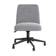 Pemberly Row Mid Back Armless Office Chair with Wheels in Cool Gray Fabric