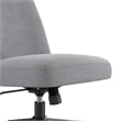 Pemberly Row Mid Back Armless Office Chair with Wheels in Cool Gray Fabric