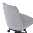 Pemberly Row Mid Back Armless Office Chair with Wheels in Cool Gray Fabric