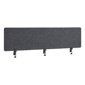 Pemberly Row Modern 70W Desktop Privacy Screen in Cool Charcoal