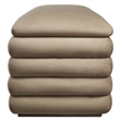 Pemberly Row Upholstered Performance Velvet Storage Bench in Taupe