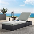 Pemberly Row Outdoor Patio Powder-Coated Aluminum Chaise Lounge Chair - Gray