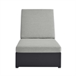 Pemberly Row Outdoor Patio Powder-Coated Aluminum Chaise Lounge Chair - Gray