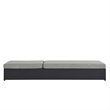 Pemberly Row Outdoor Patio Powder-Coated Aluminum Chaise Lounge Chair - Gray