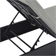Pemberly Row Outdoor Patio Powder-Coated Aluminum Chaise Lounge Chair - Gray