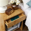 Pemberly Row Modern 1-Drawer Burl Wood Nightstand With Shelf