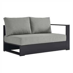 Pemberly Row Modern Modular Right-Facing Loveseat in Gray Gray