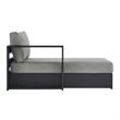 Pemberly Row Modern Modular Left-Facing Chaise Lounge in Gray