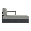 Pemberly Row Modern Modular Right-Facing Chaise Lounge in Gray