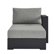 Pemberly Row Modern Modular Right-Facing Chaise Lounge in Gray