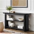 Pemberly Row Modern / Contemporary Wood Console Table in Black