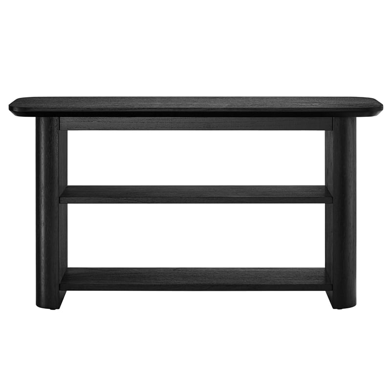 Pemberly Row Modern / Contemporary Wood Console Table in Black