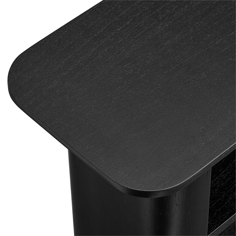 Pemberly Row Modern / Contemporary Wood Console Table in Black