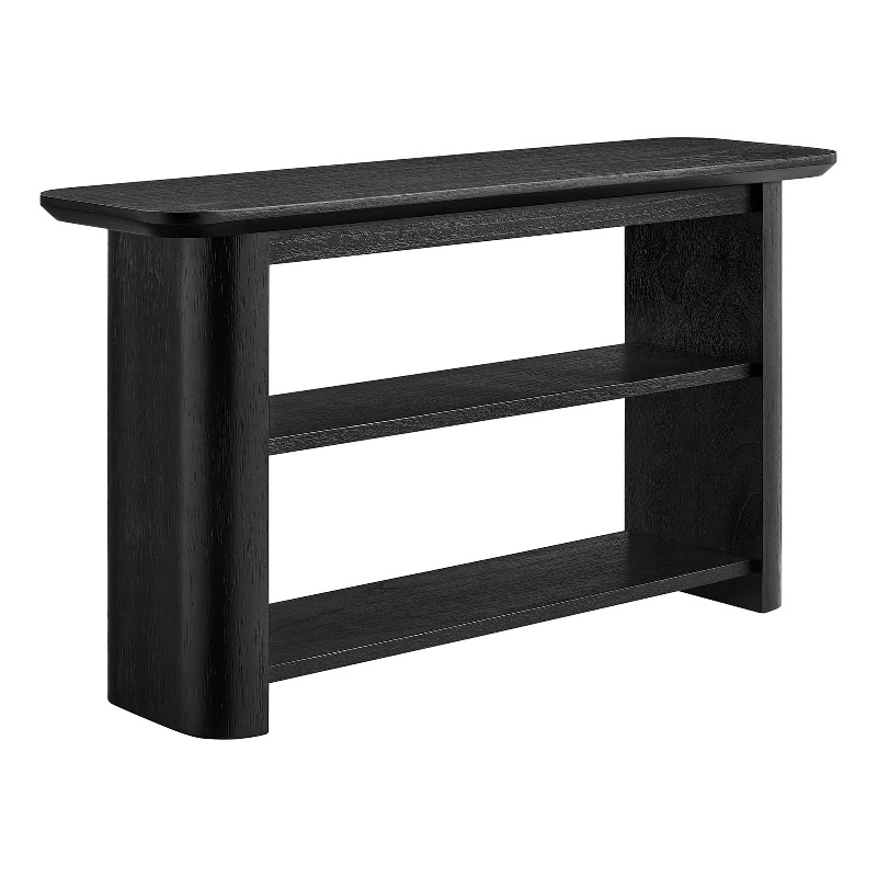 Pemberly Row Modern / Contemporary Wood Console Table in Black